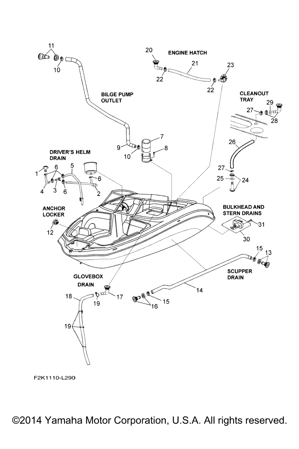 Схема узла Дренажные Fitting\'и Для Палубы