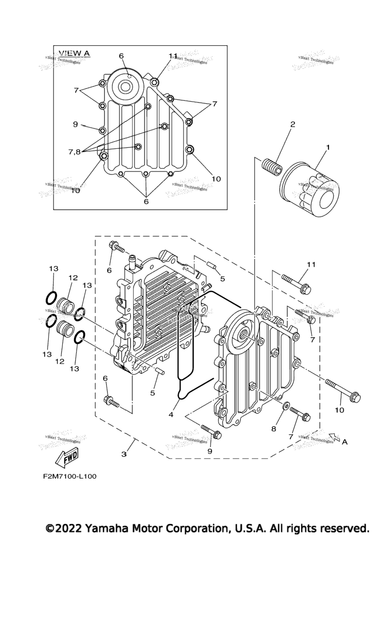 Схема узла Масляный Радиатор