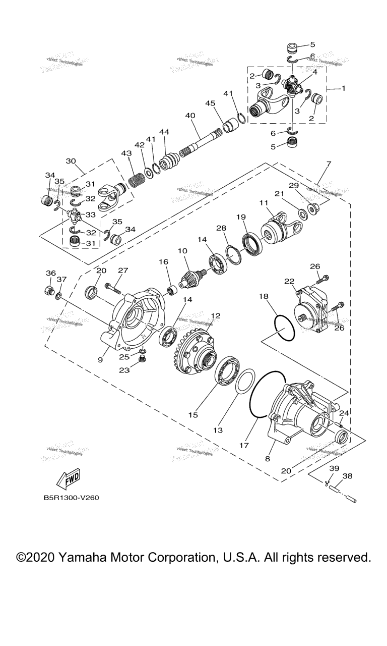 Схема узла Передний Дифференциал