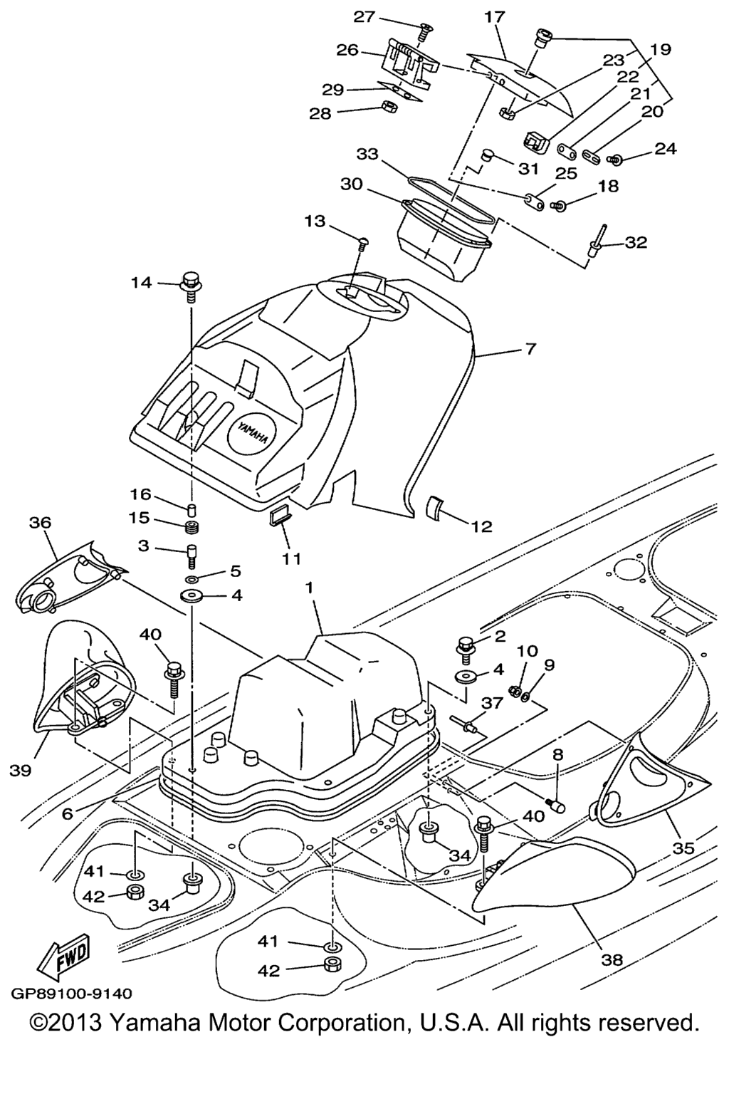 Схема узла Люк Двигателя 1