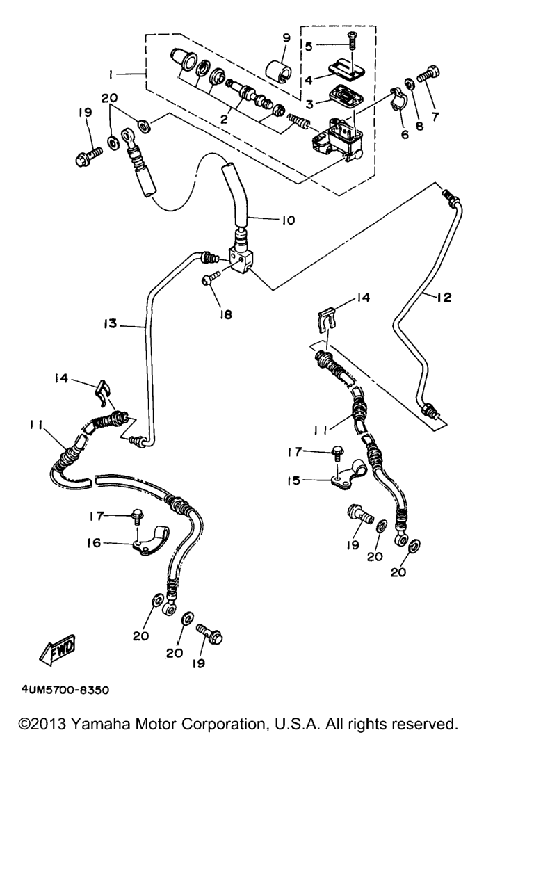 Схема узла Передний Главный Цилиндр