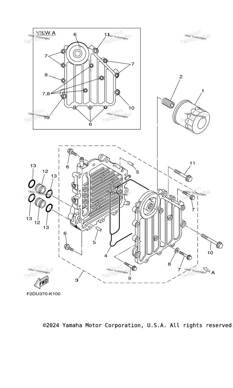 Схема узла Масляный Радиатор