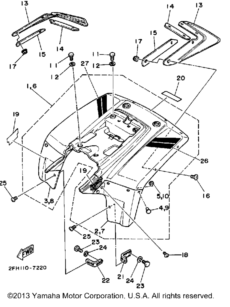 Схема узла Задний Крыло