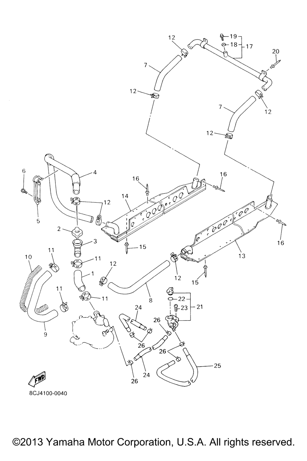 Схема узла Radiator. Hose