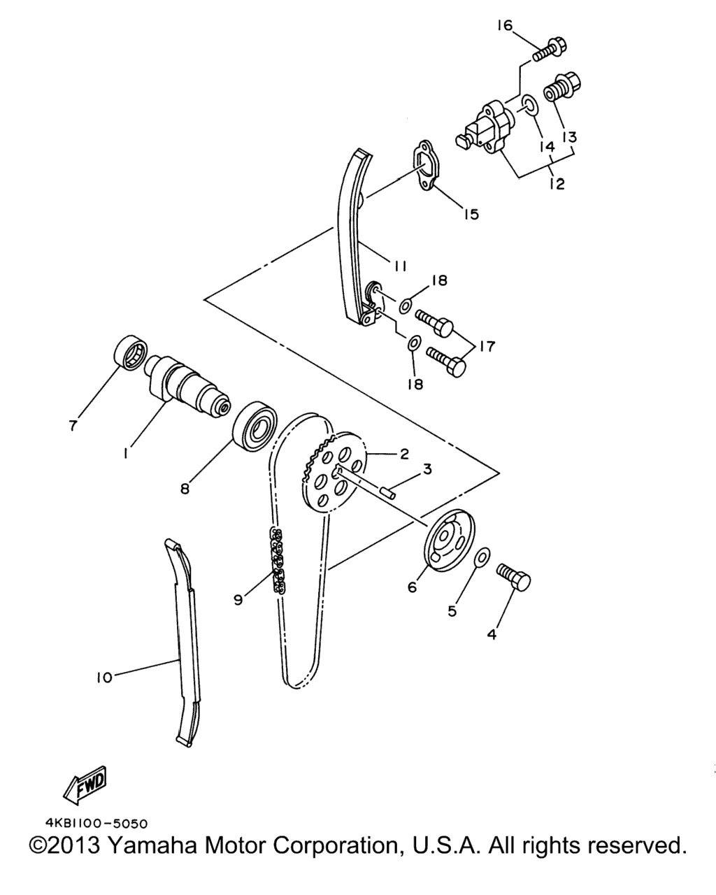 Схема узла Camshaft. Chain