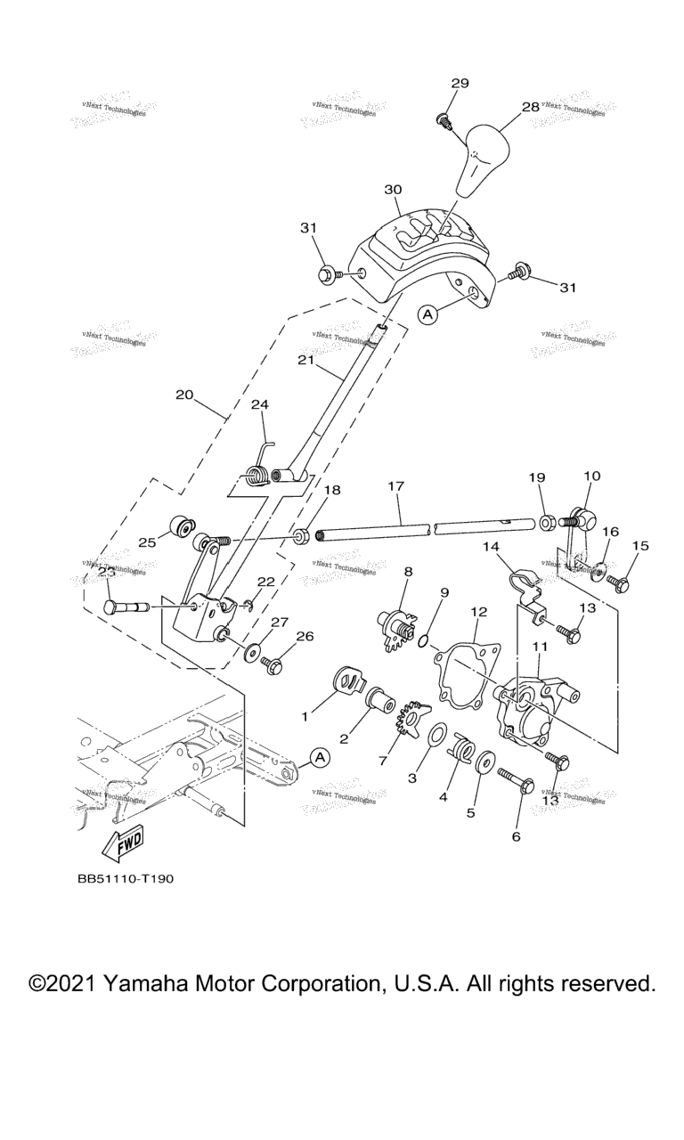 Схема узла Вал Переключения