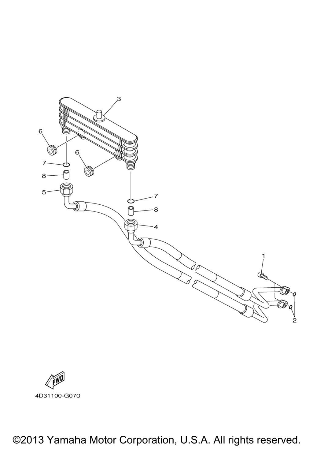 Схема узла Масляный Радиатор