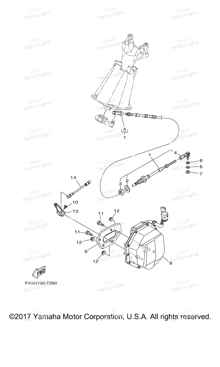 Схема узла Управляющий Трос