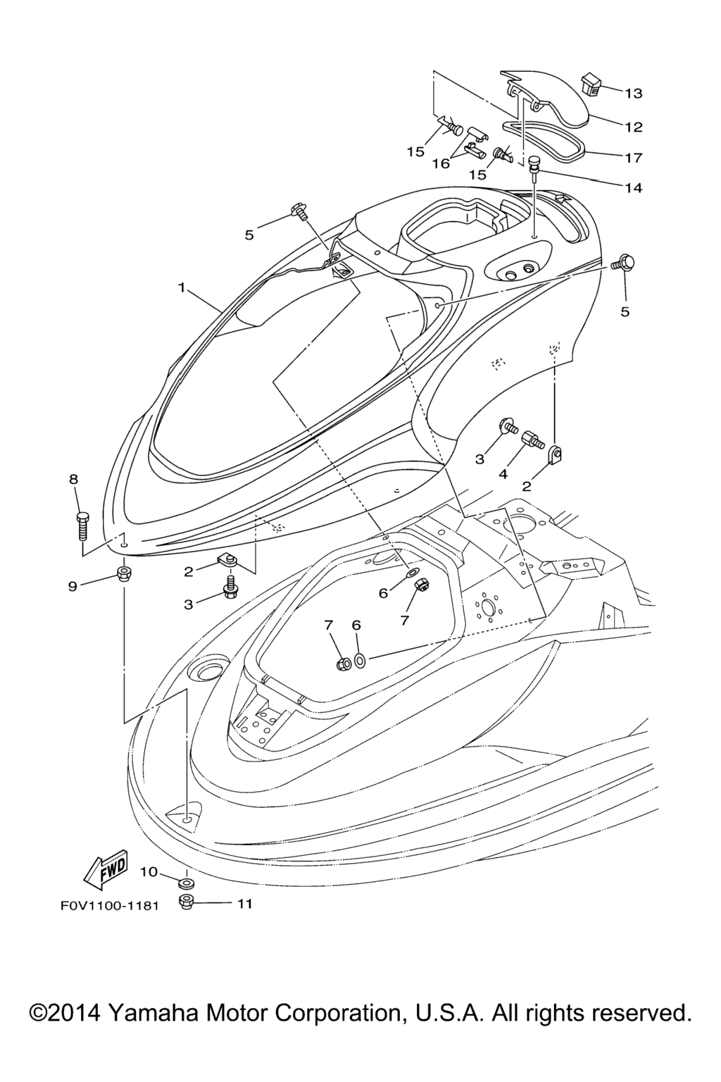 Схема узла Люк Двигателя 1
