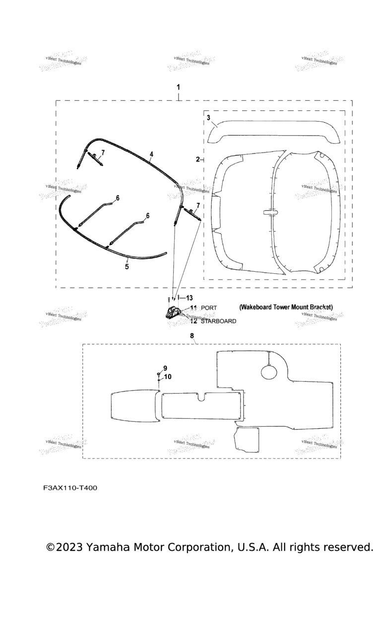 Схема узла Бимини Топы / Коврики