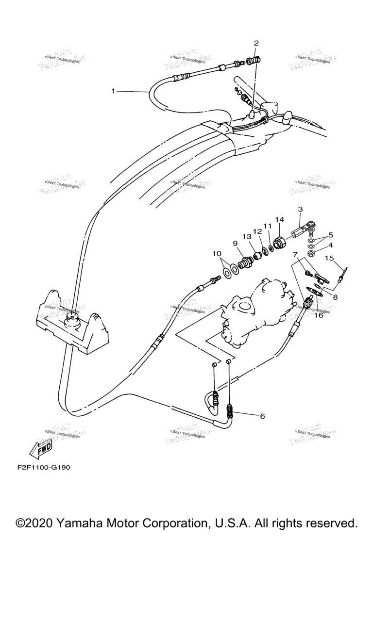 Схема узла Управляющий Трос