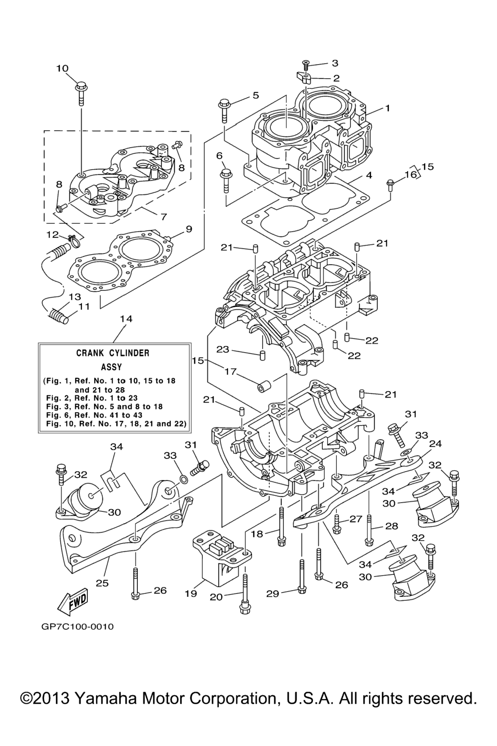 Схема узла Цилиндровый Картер