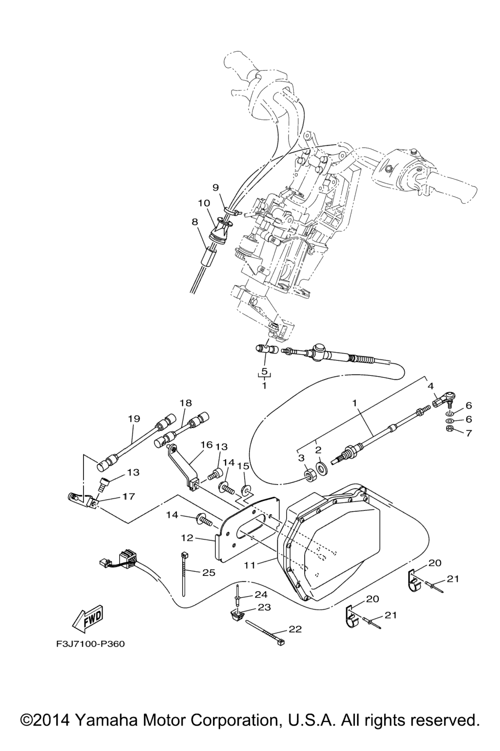 Схема узла Управляющий Трос