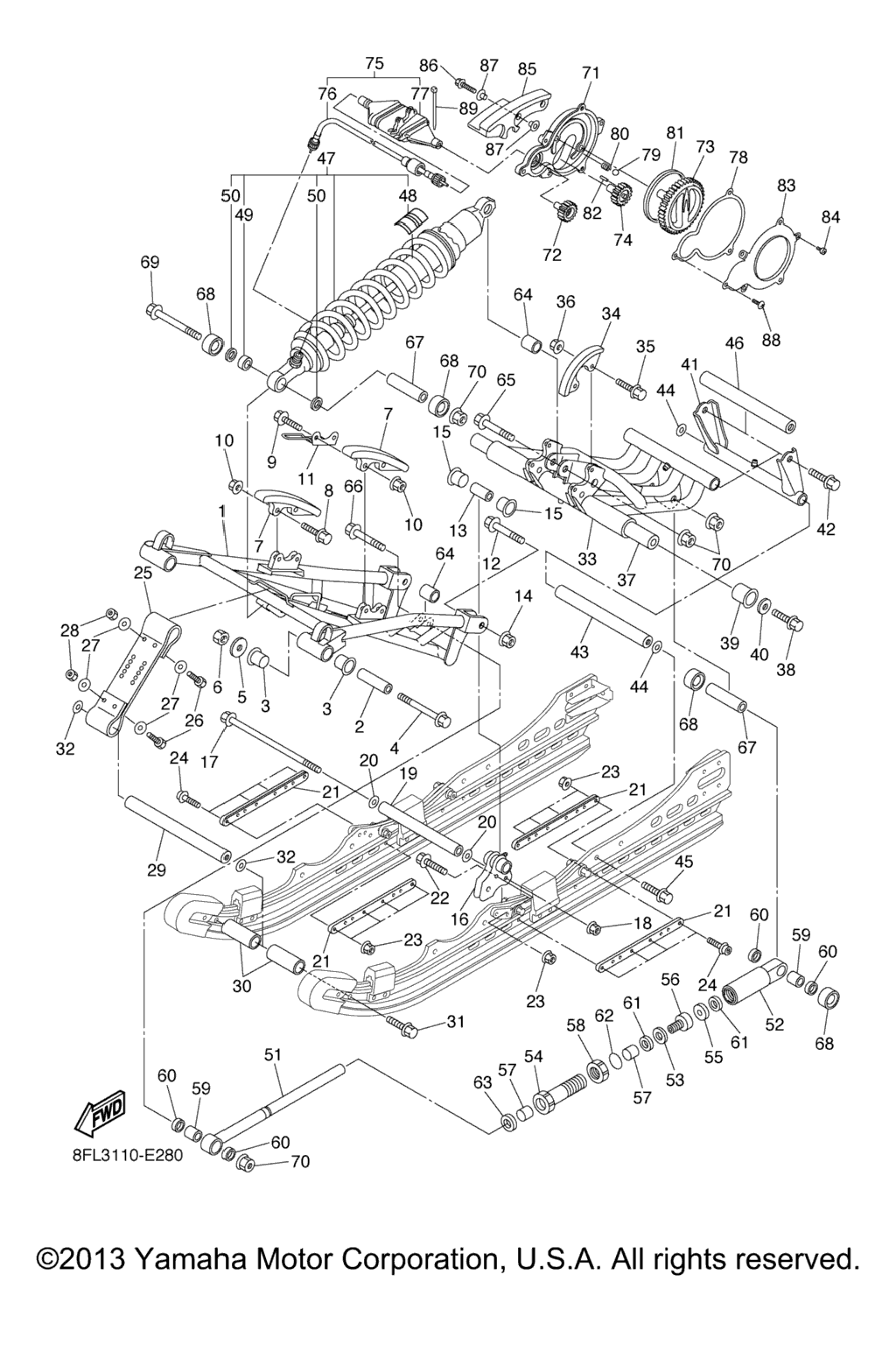 Схема узла Подвеска Гусеницы 2