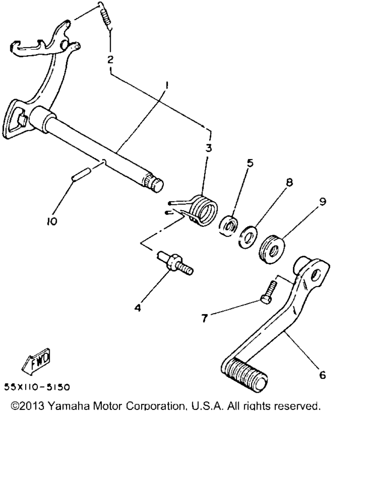 Схема узла Вал Переключения