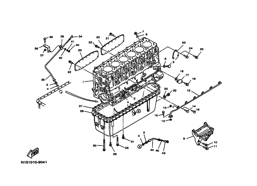 Схема узла Block Cylinder Для Yamaha Md860Kha