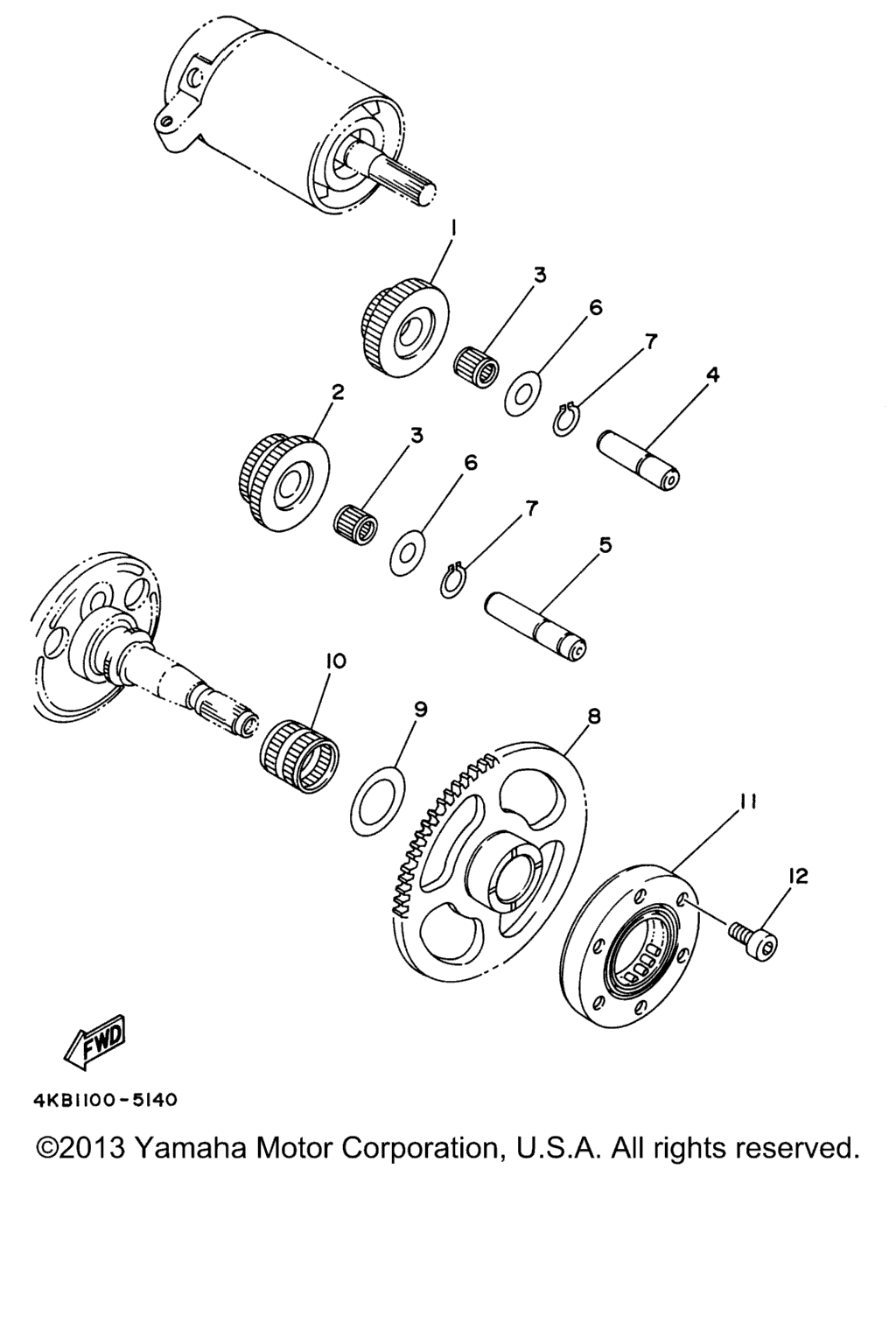 Схема узла Муфта Стартера