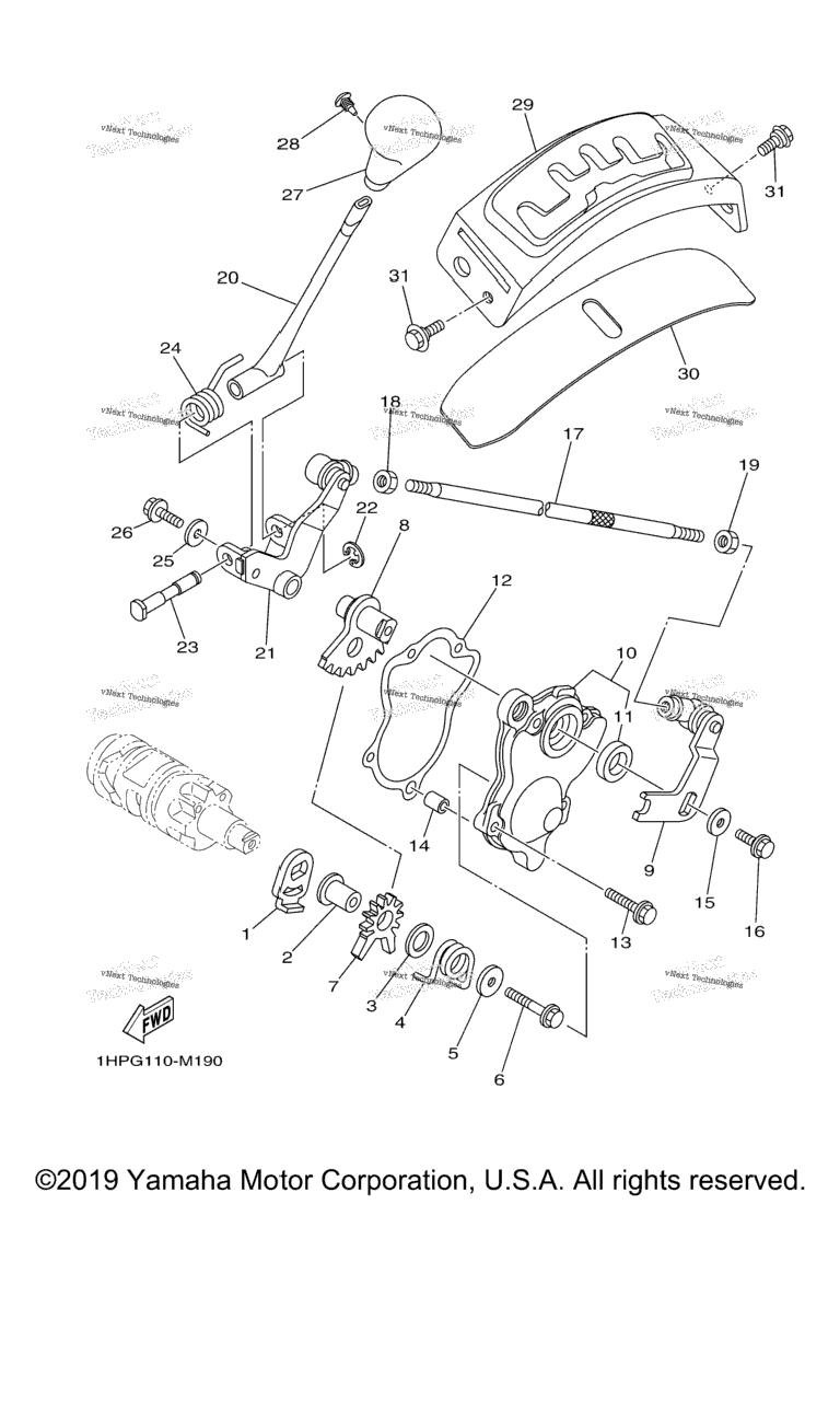Схема узла Вал Переключения