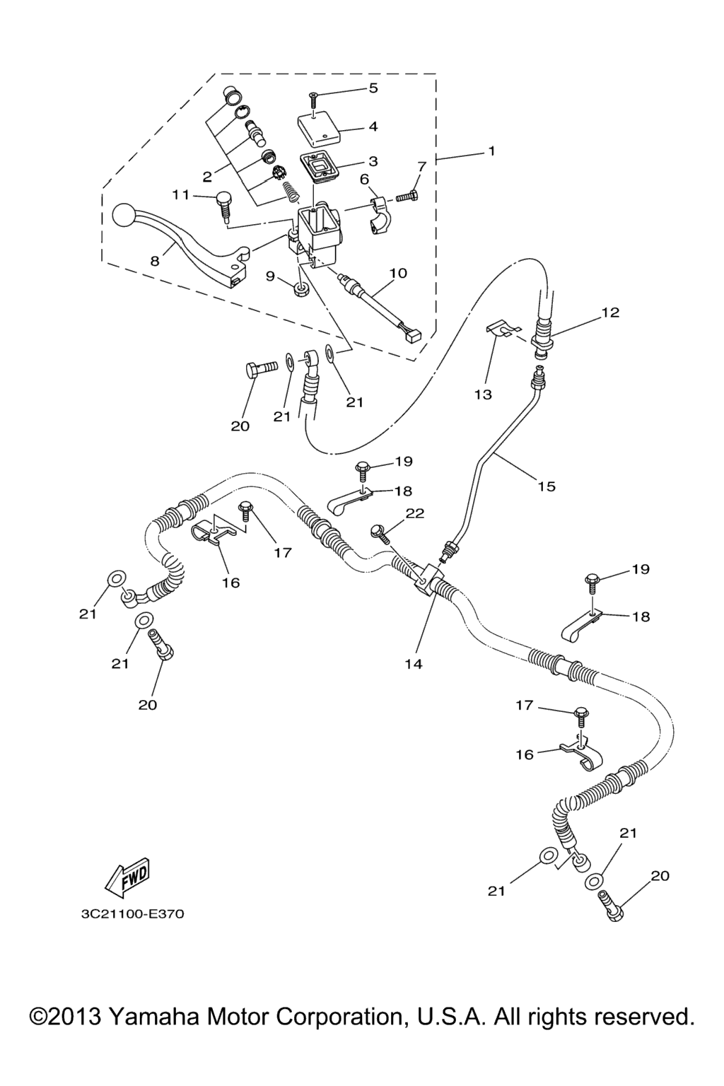 Схема узла Передний Главный Цилиндр