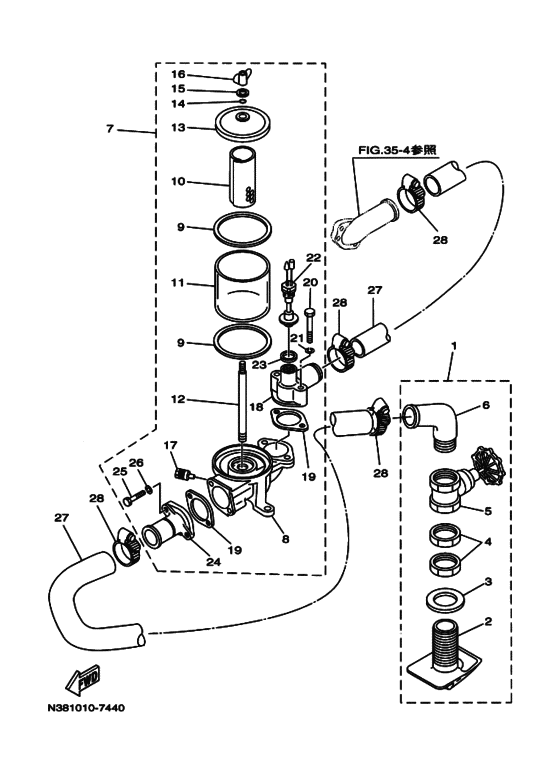 Схема узла Кингстон (艤装) Для Yamaha D385Kuh