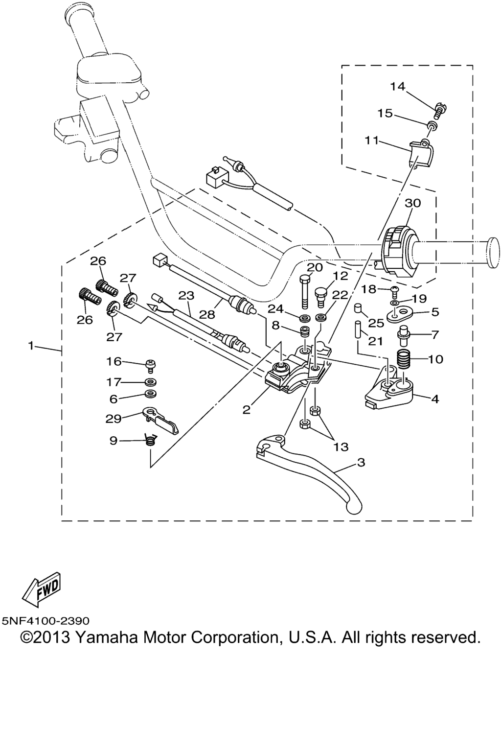 Схема узла Handle Switch. Lever