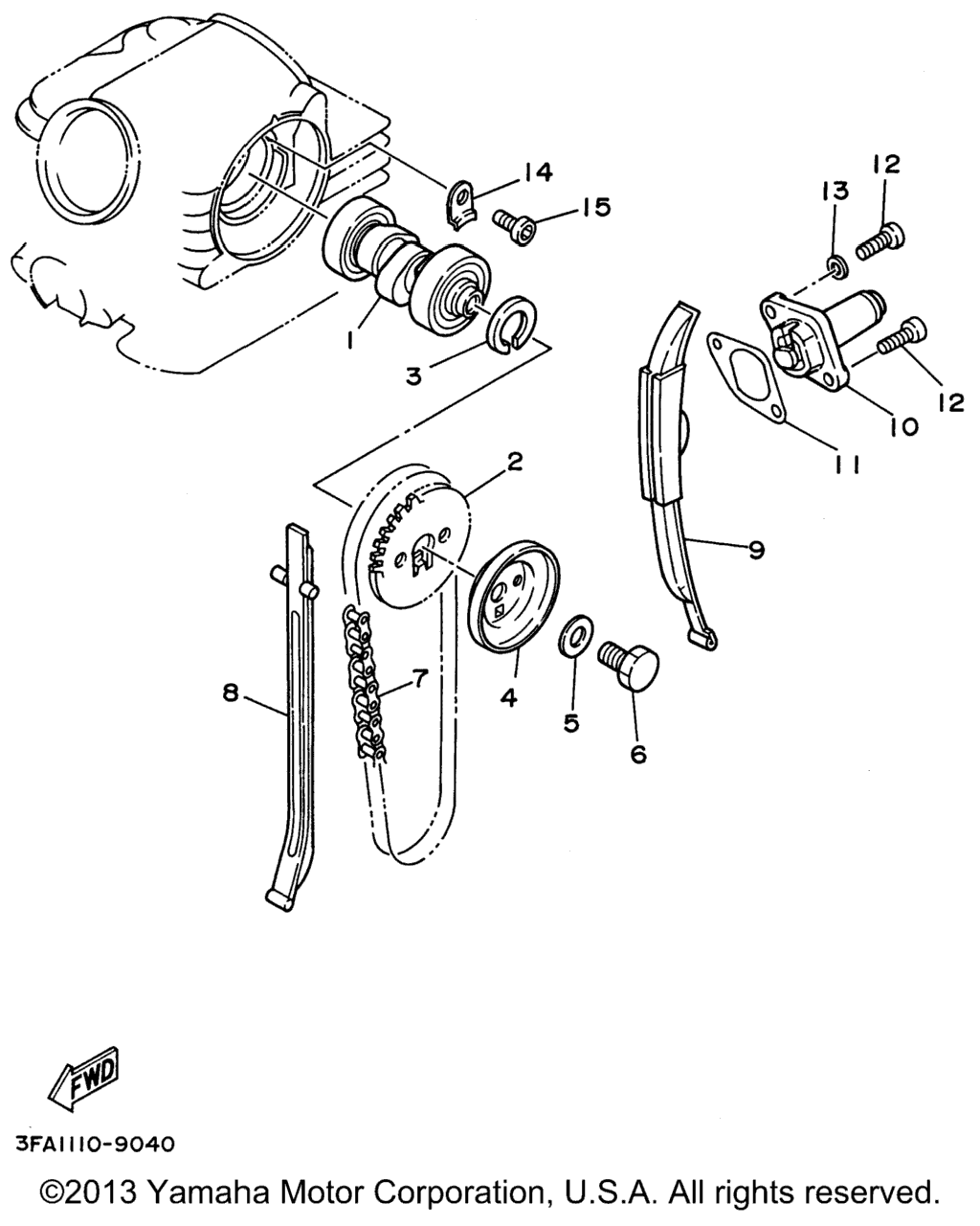 Схема узла Цепь Распределительного Вала