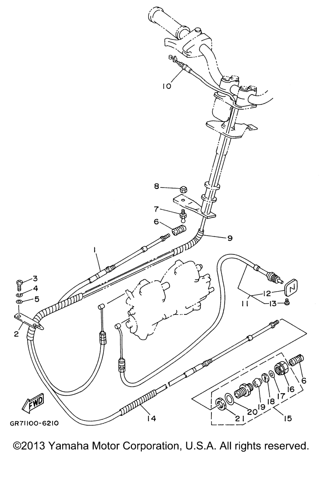 Схема узла Управляющий Трос