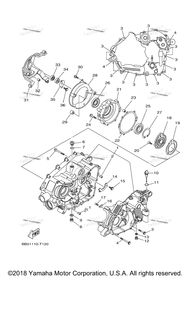 Схема узла Корпус Двигателя
