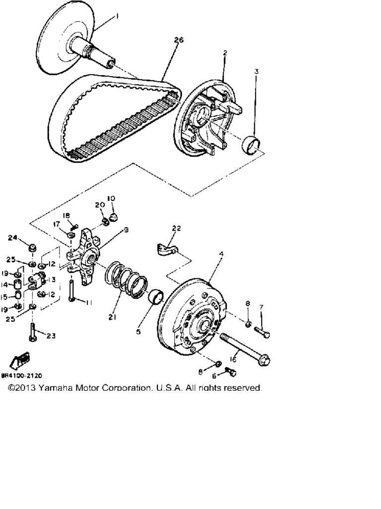 Схема узла Первичный Шкив