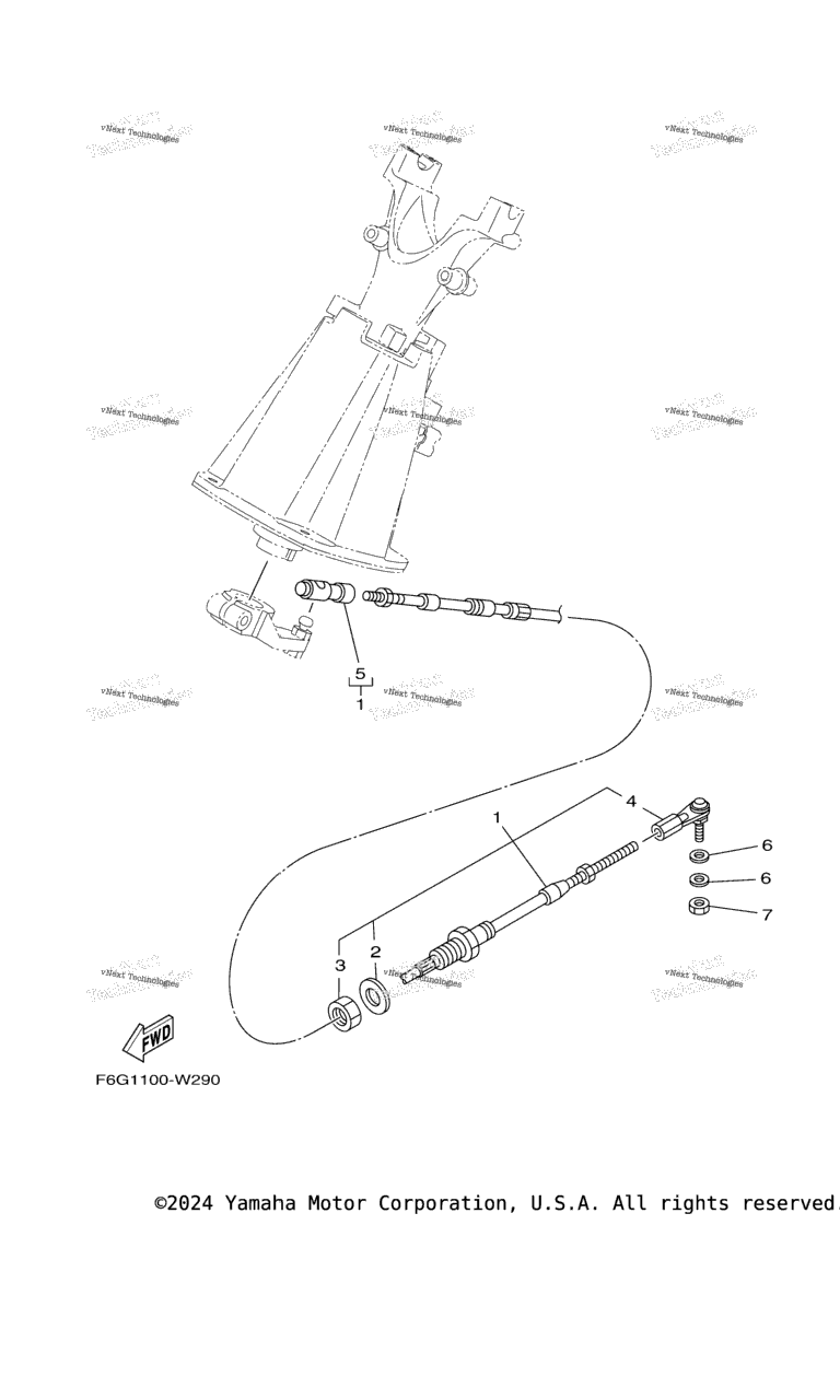 Схема узла Управляющий Трос