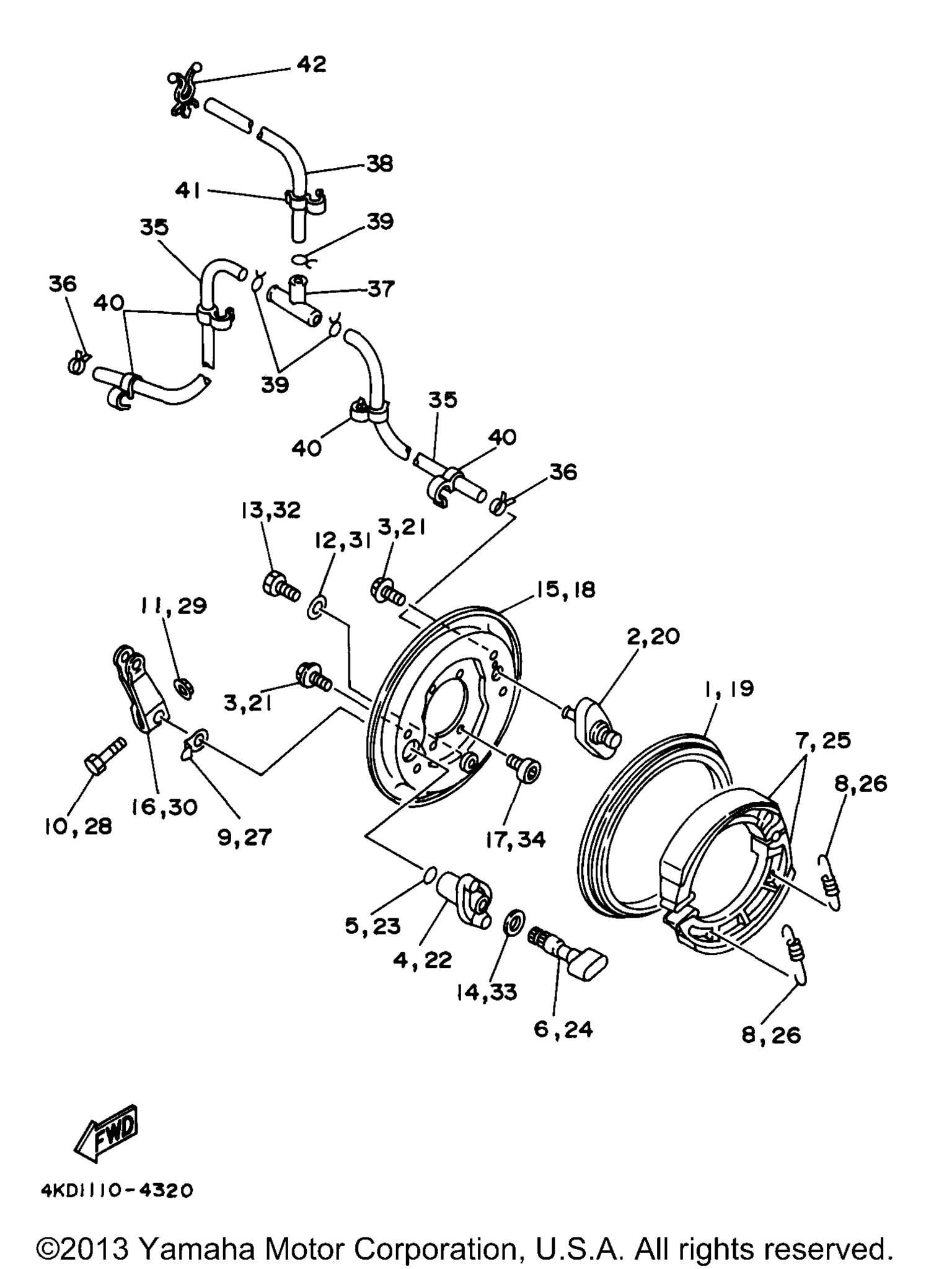 Схема узла Передний Тормоз