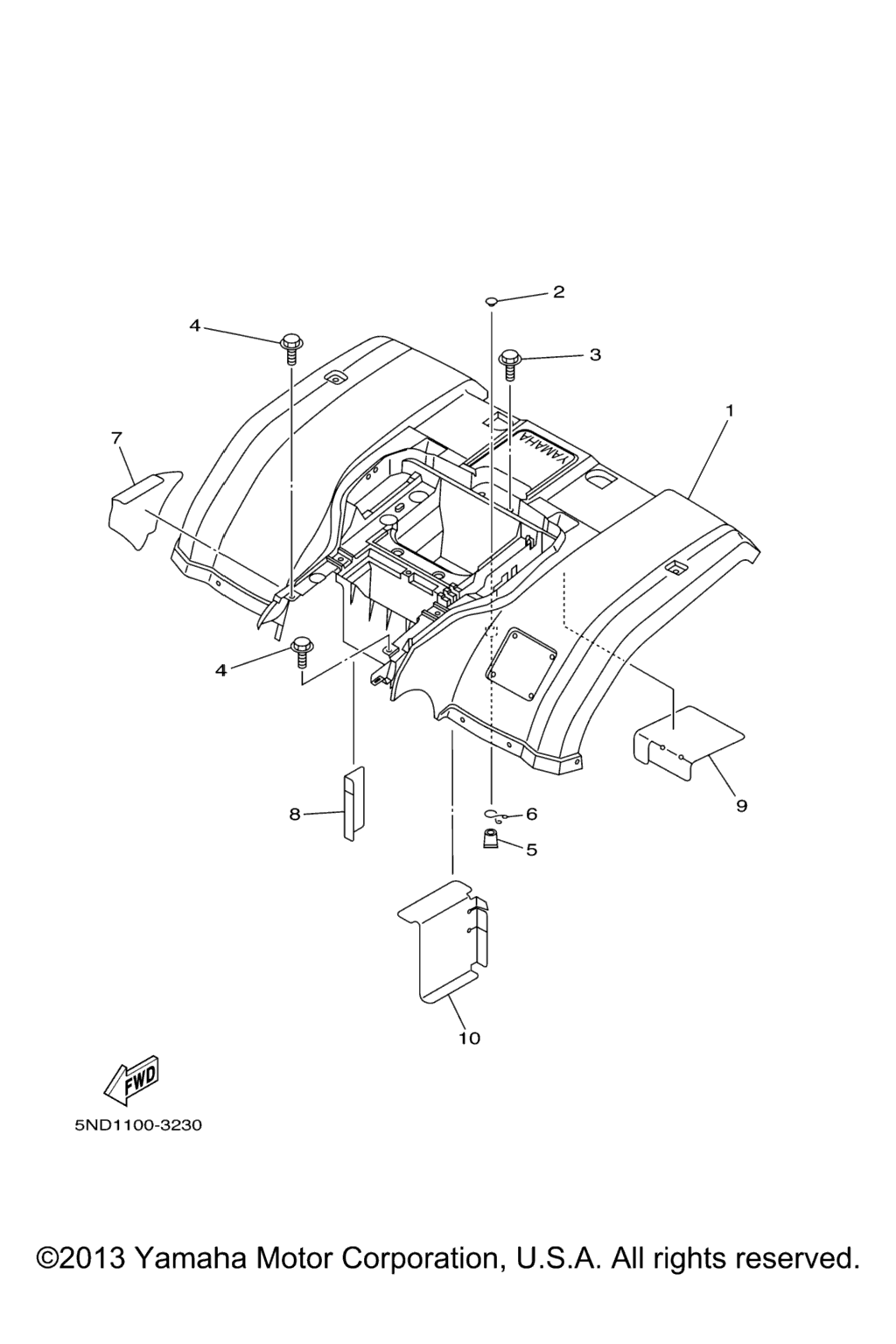 Схема узла Задний Крыло