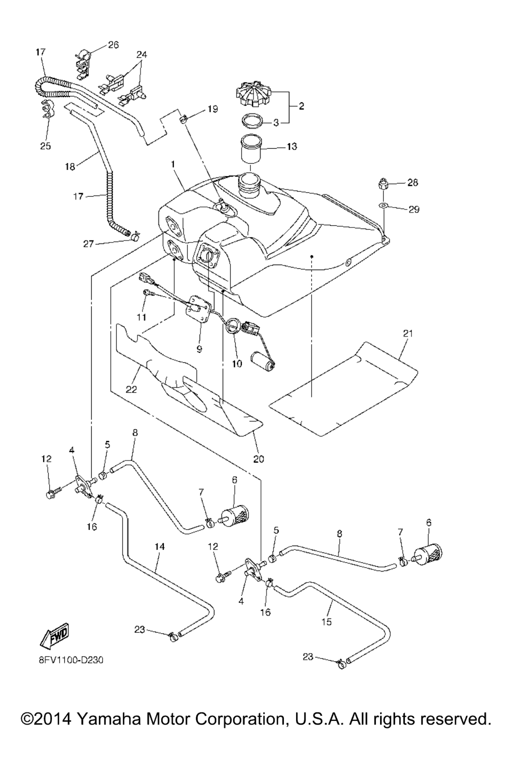 Схема узла Топливные Баки