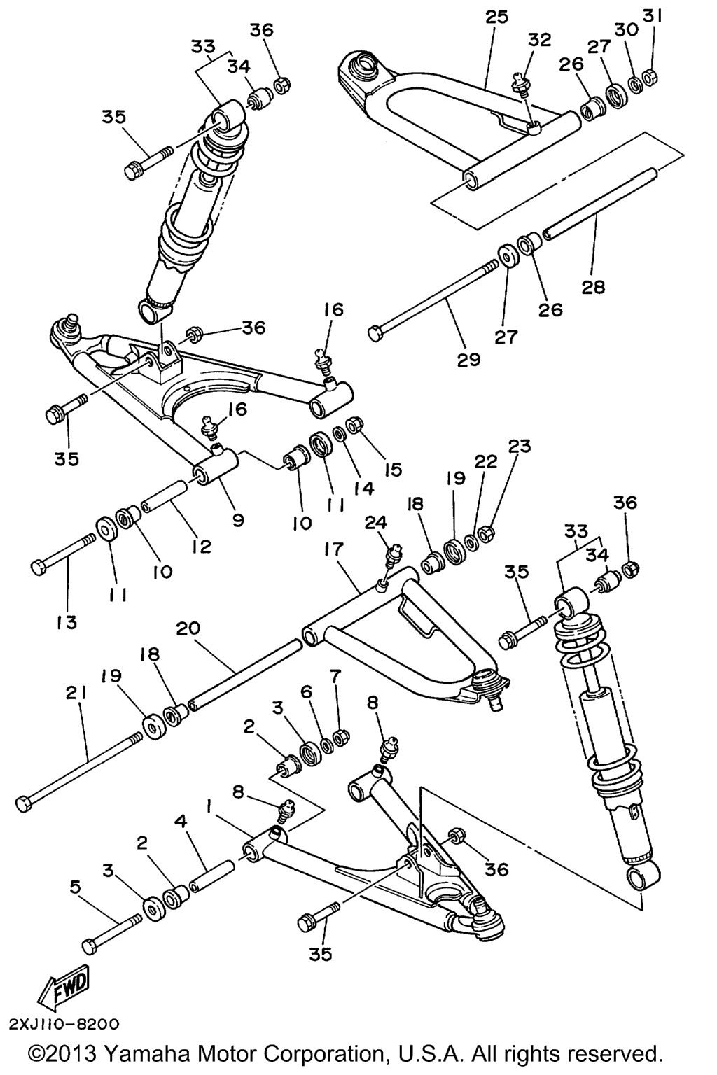 Схема узла Передняяsuspension Wheel