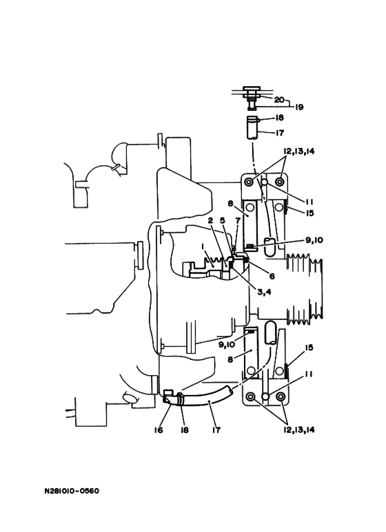 Схема узла P.t.o. ﾕｱﾂｸﾗﾂﾁ 2 (Hp30) Для Yamaha Md1250K