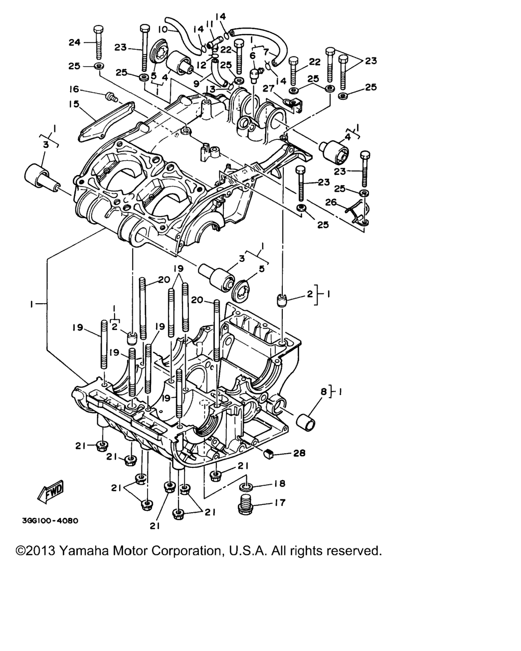 Схема узла Корпус Двигателя
