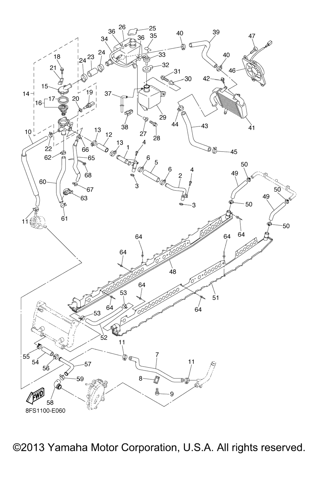 Схема узла Шланги Радиатора