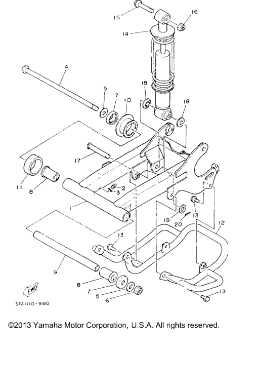 Схема узла Рычаг Маятника - Задние Амортизаторы
