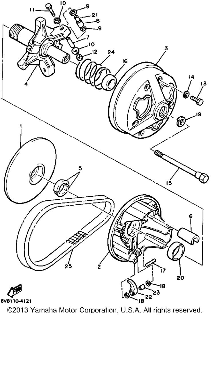 Схема узла Первичный Шкив