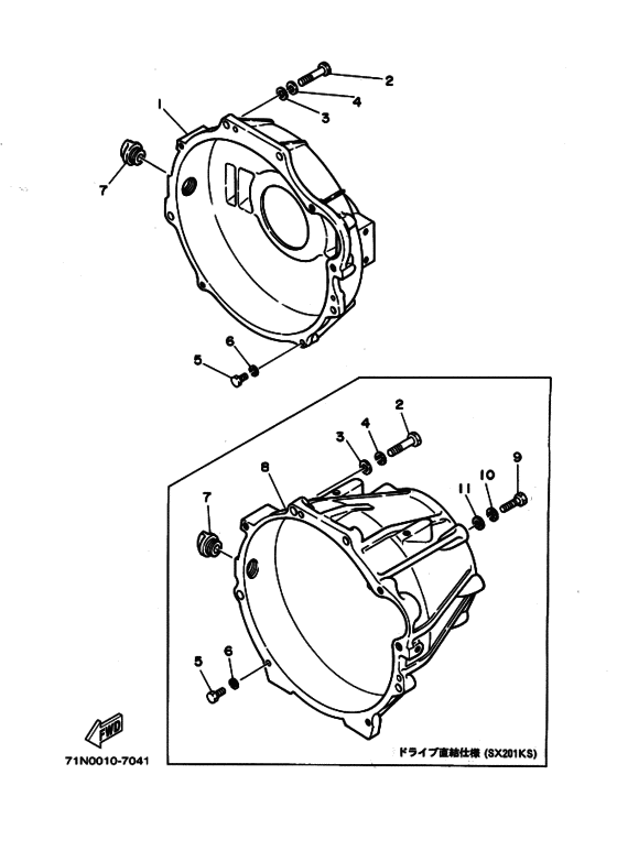 Схема узла Кожух Маховика Для Yamaha D200