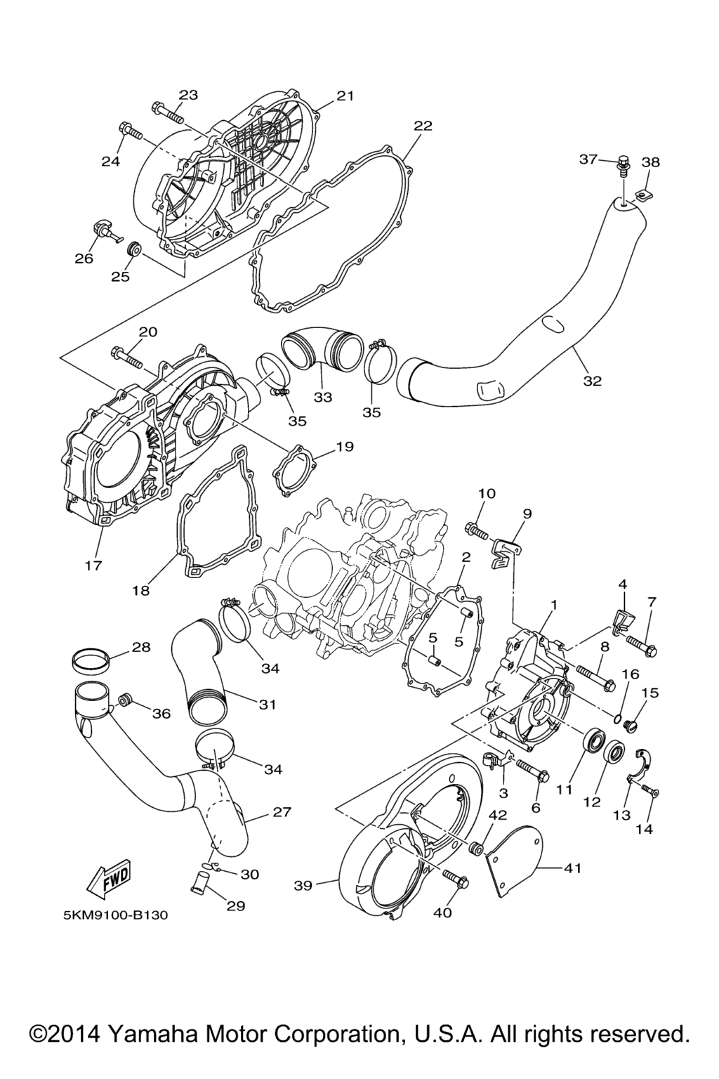 Схема узла Крышка Картера 1