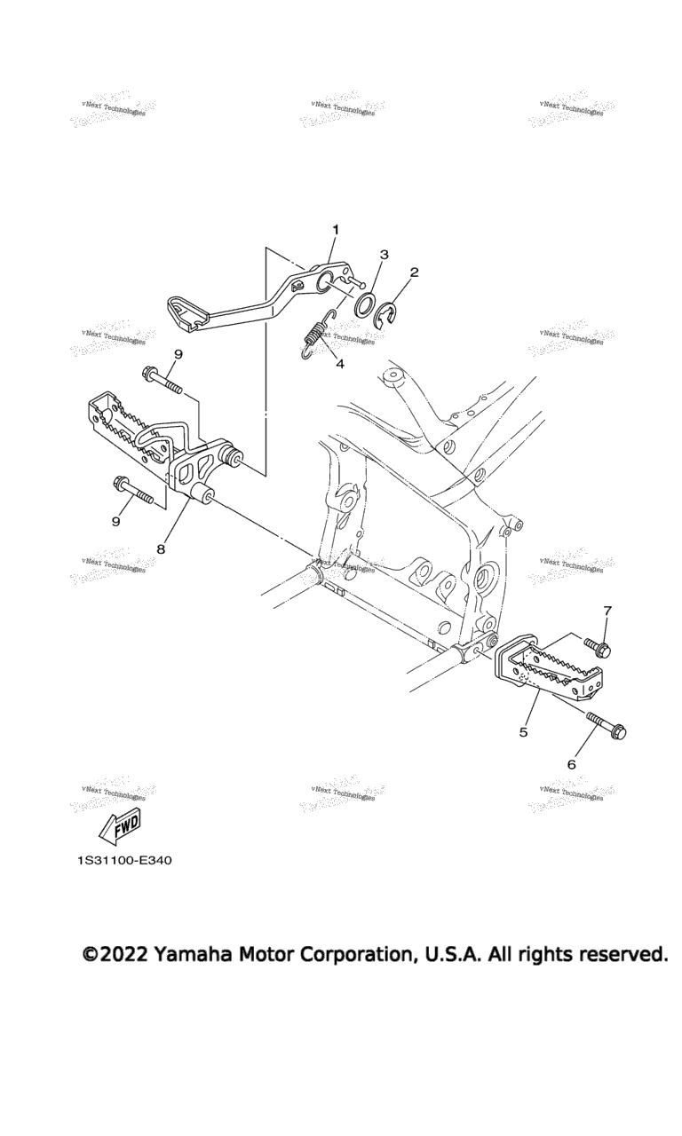 Схема узла Подставка И Подножка