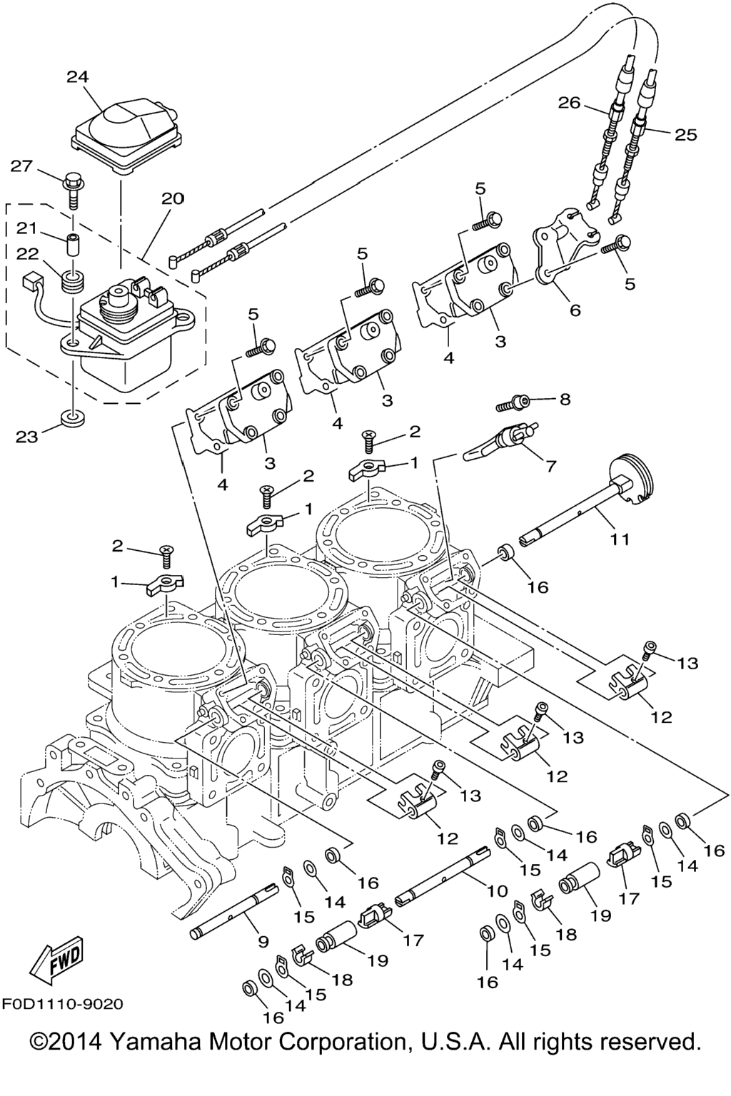 Схема узла Цилиндровый Картера 2