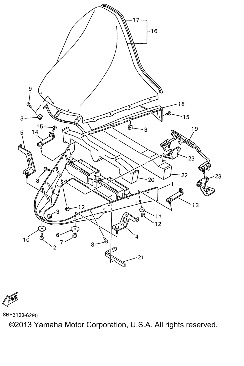 Схема узла Стекло Ветровое