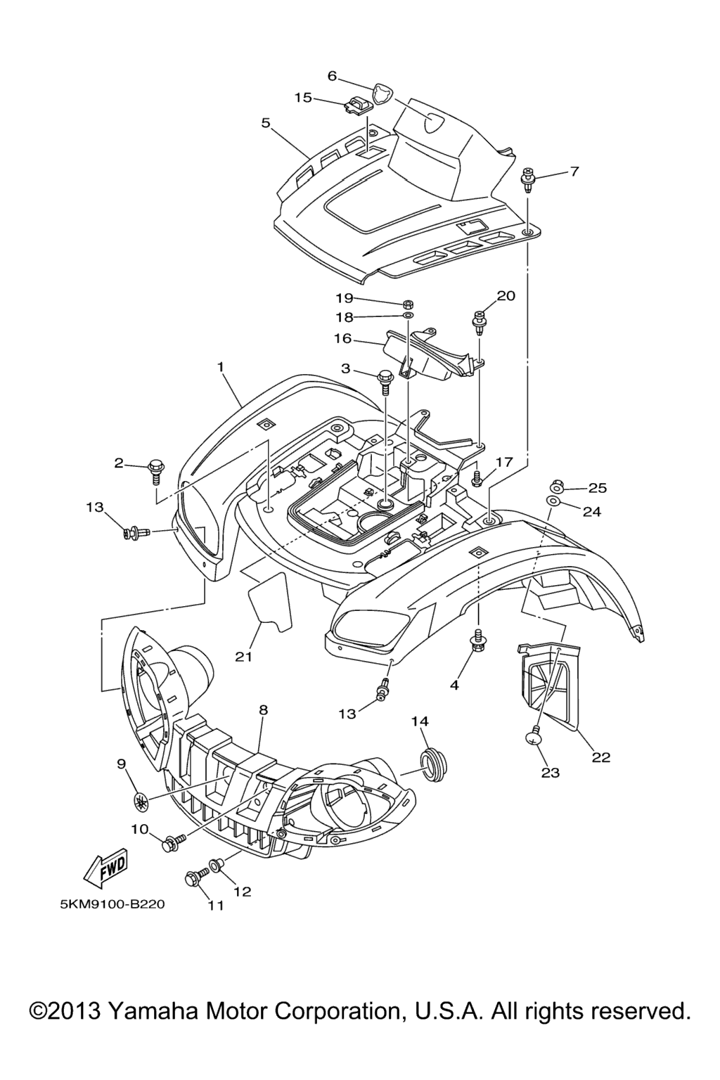 Схема узла Передний Крыло