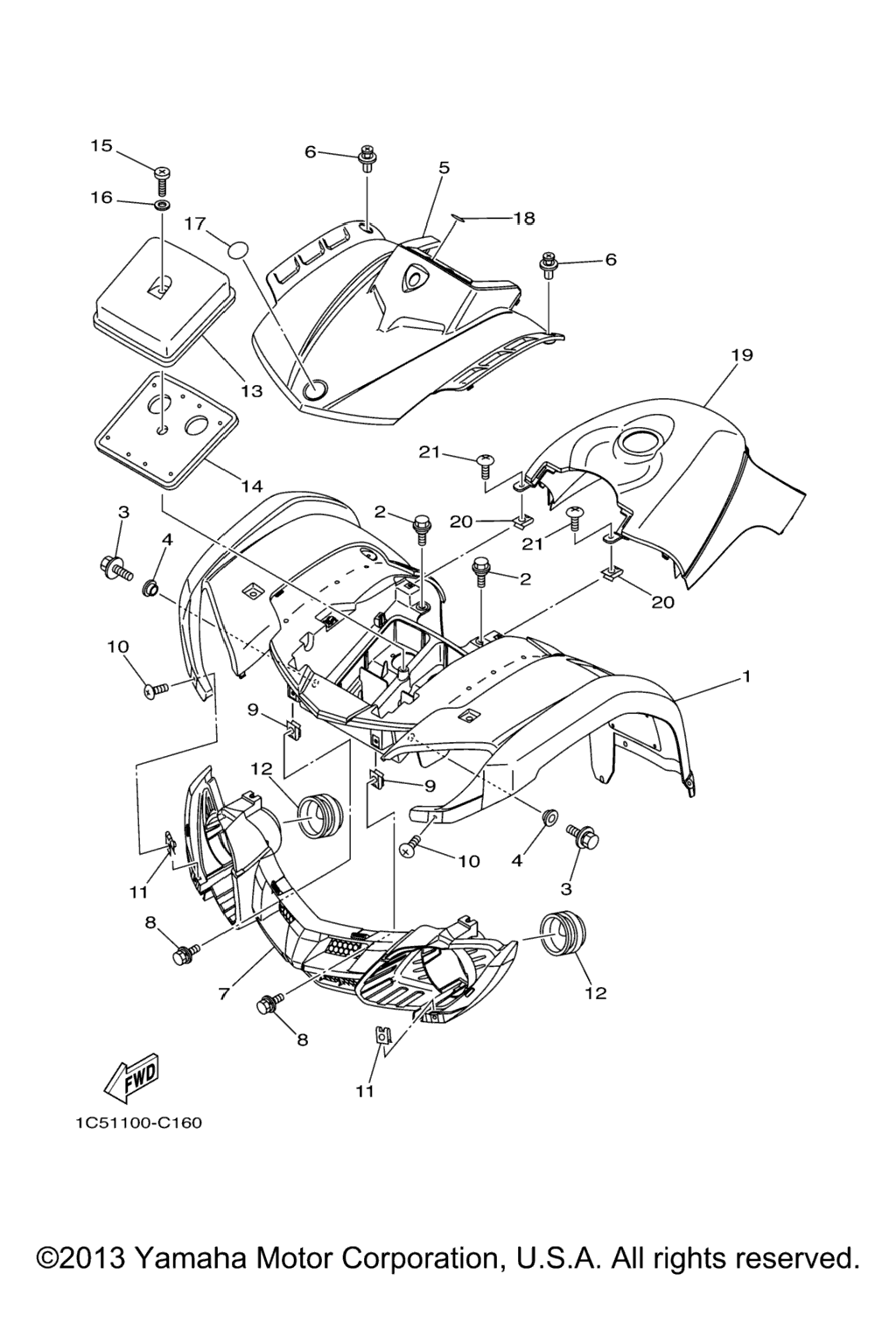 Схема узла Передний Крыло