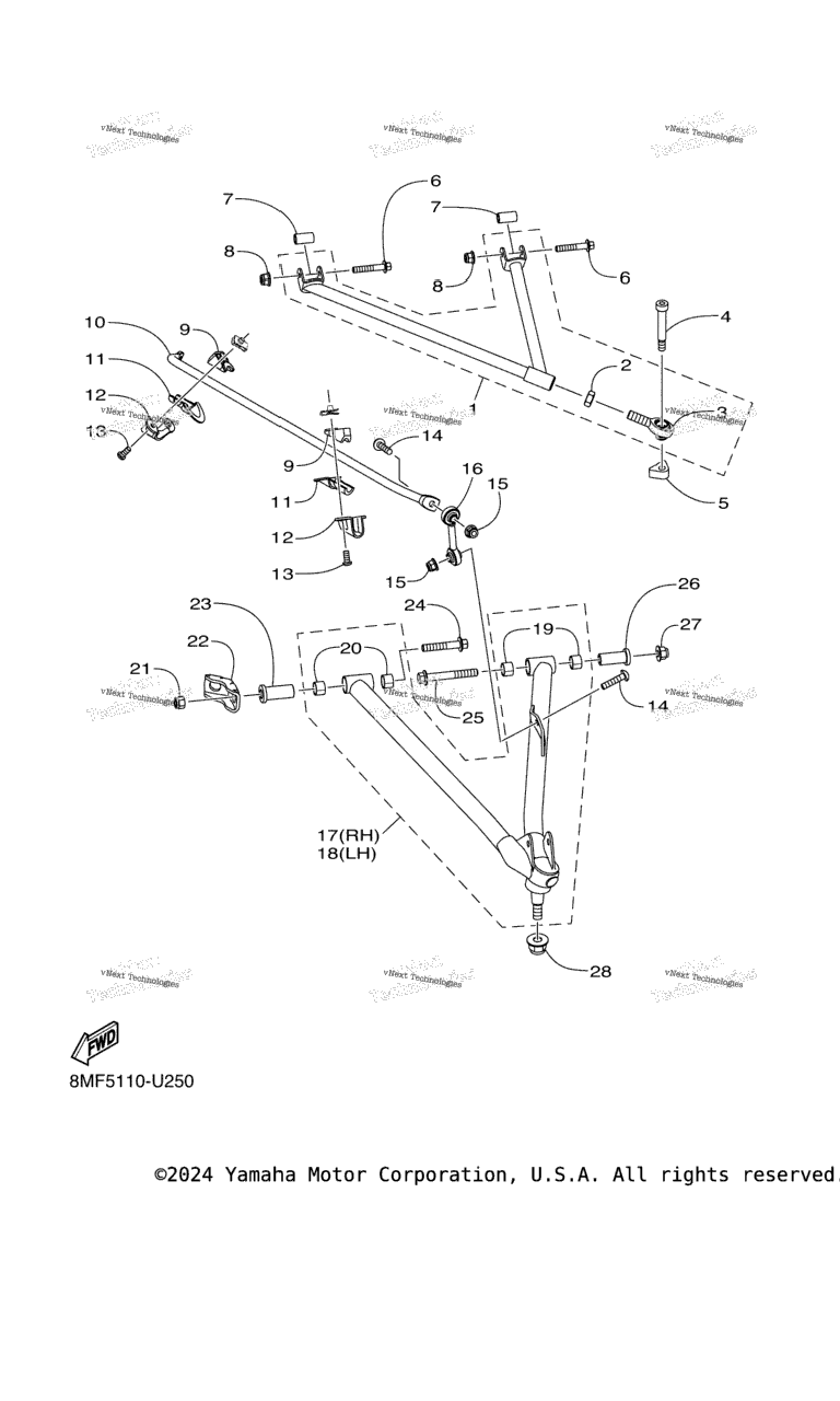 Схема узла Передняя Подвеска