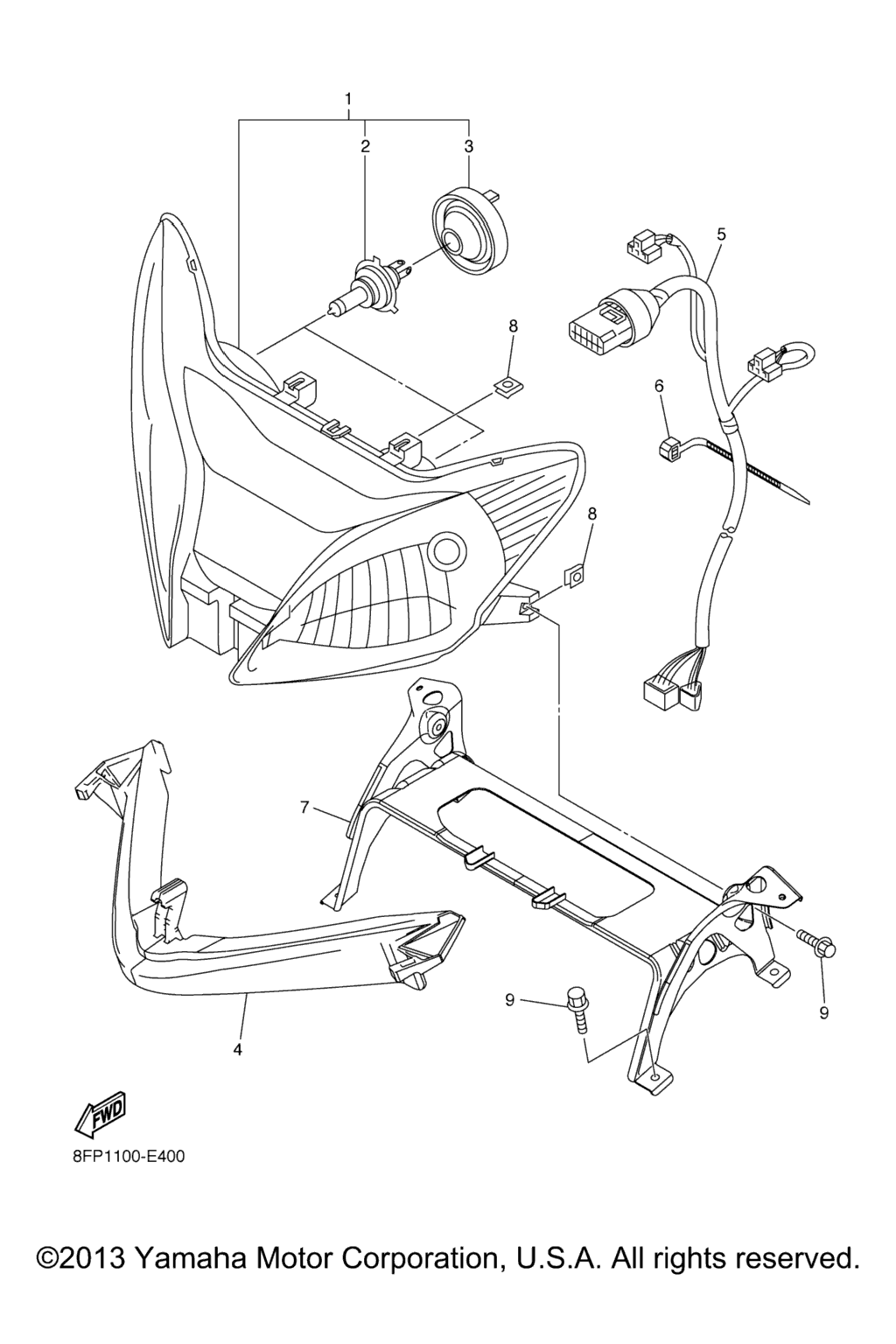 Схема узла Фары