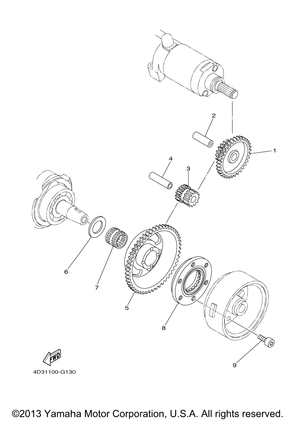Схема узла Муфта Стартера