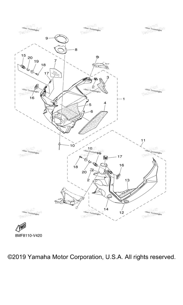 Схема узла Капот